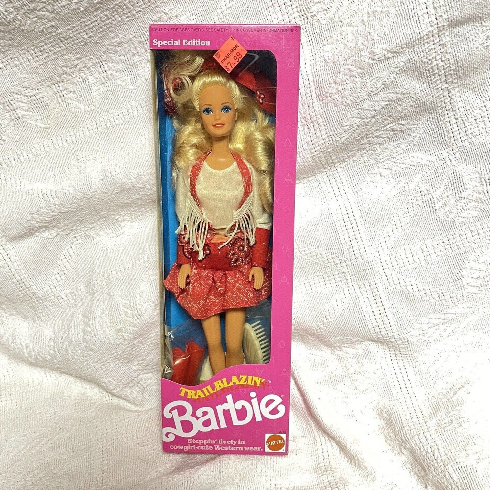 MATTEL Trail Blazing Barbie 1991 Vintage NRFB #2783 Western Cowgirl Spec Edition